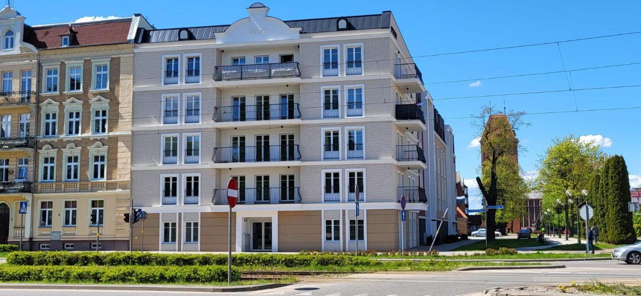 Komfortowy Apartament Przy Bramie Targowej Z Tarasem- Old Town Elblag Ngoại thất bức ảnh
